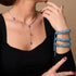 Glacier Indigo | Indigo x Bleu Arctique | Bracelet Verre Double Luciole
